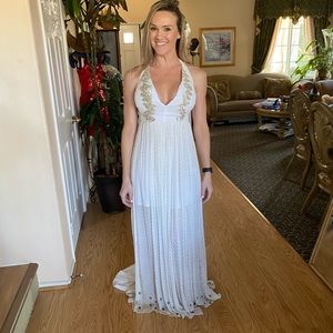 Free people boho bridal beaded maxi Dress vintage